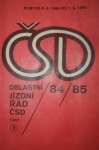 Oblastní jízdní řád ČSD 84/85, část 2.